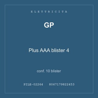GP Plus AAA blister 4 — conf. 5 blister
