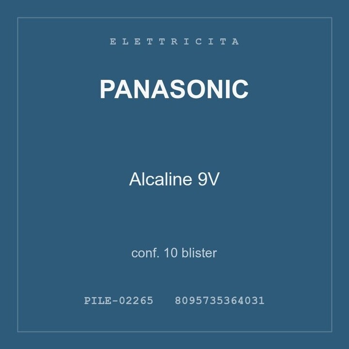 Panasonic Alcaline 9V — conf. 10 blister
