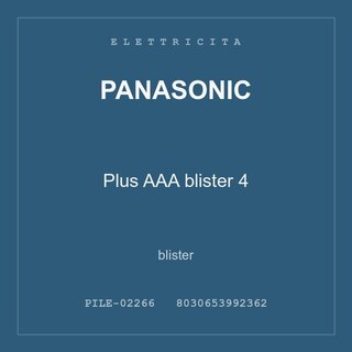 Panasonic Plus AAA blister 4 — conf. 2 pz