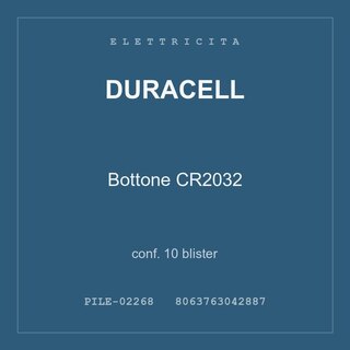 Duracell Bottone CR2032 — conf. 10 blister