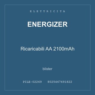 Energizer Ricaricabili AA 2100mAh — blister
