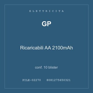 GP Ricaricabili AA 2100mAh — conf. 5 blister