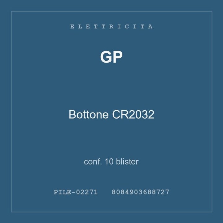 GP Bottone CR2032 — conf. 10 blister