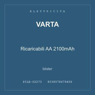 Varta Ricaricabili AA 2100mAh — blister