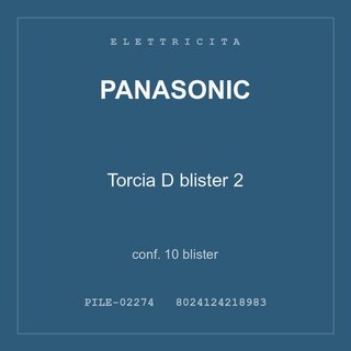 Panasonic Torcia D blister 2 — conf. 10 blister