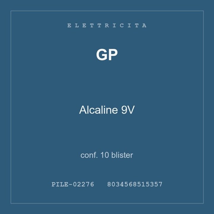 GP Alcaline 9V — conf. 10 blister