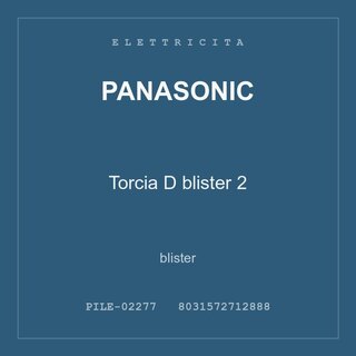 Panasonic Torcia D blister 2 — blister