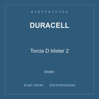 Duracell Torcia D blister 2 — blister