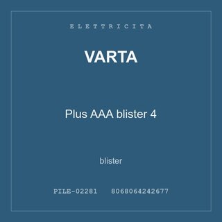 Varta Plus AAA blister 4 — blister