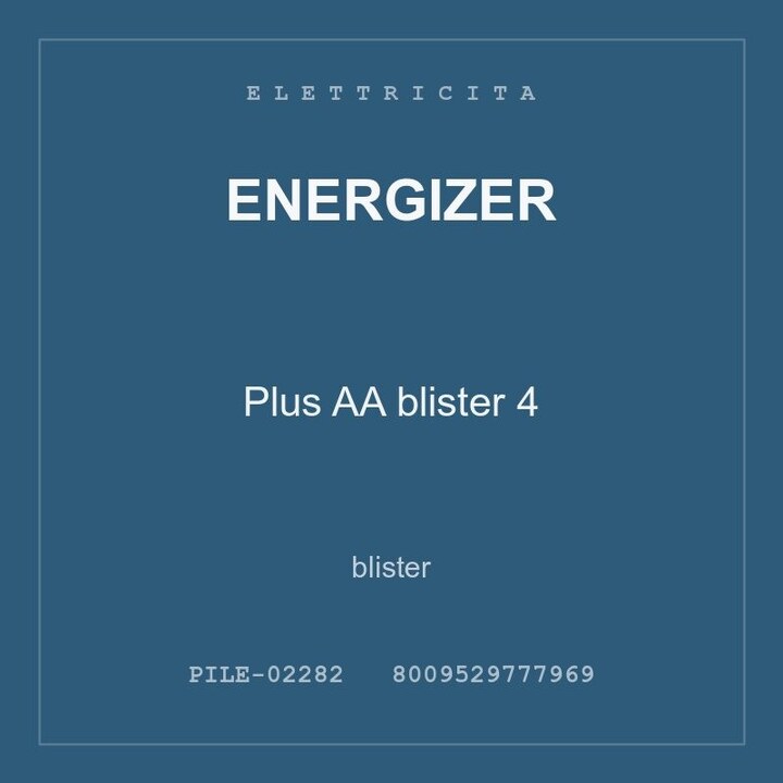Energizer Plus AA blister 4 — blister