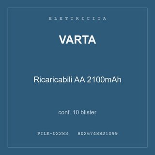 Varta Ricaricabili AA 2100mAh — conf. 10 blister