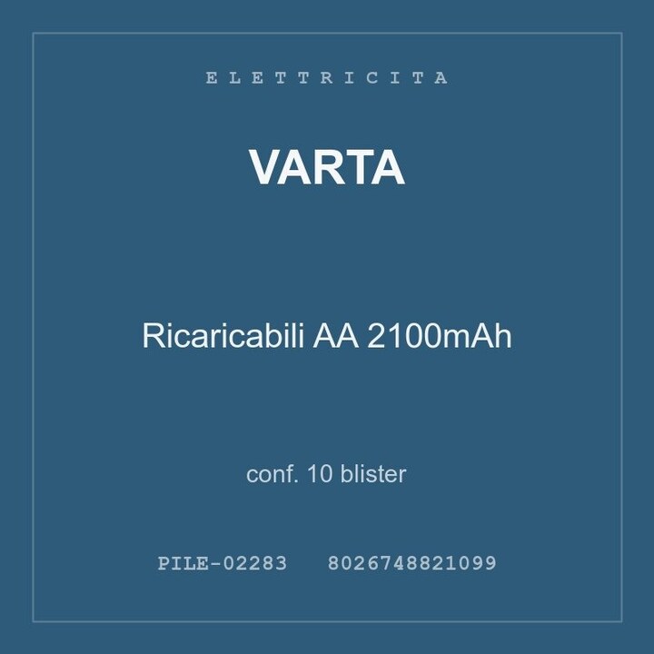 Varta Ricaricabili AA 2100mAh — conf. 10 blister