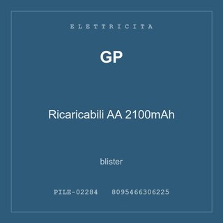 GP Ricaricabili AA 2100mAh — blister
