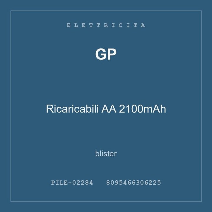 GP Ricaricabili AA 2100mAh — blister