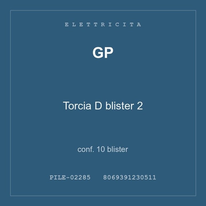 GP Torcia D blister 2 — conf. 10 blister