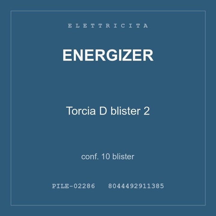 Energizer Torcia D blister 2 — conf. 10 blister