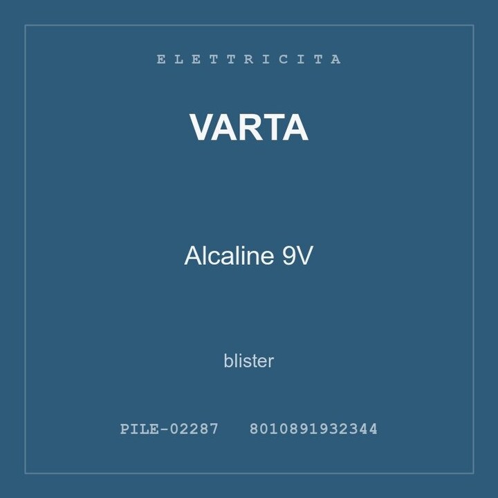Varta Alcaline 9V — blister