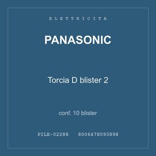 Panasonic Torcia D blister 2 — conf. 20 blister