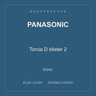 Panasonic Torcia D blister 2 — conf. 2 pz