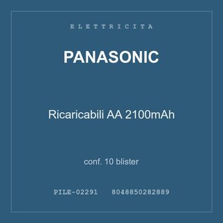 Panasonic Ricaricabili AA 2100mAh — conf. 5 blister