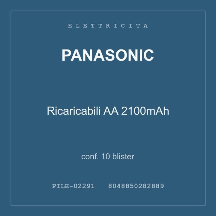 Panasonic Ricaricabili AA 2100mAh — conf. 5 blister