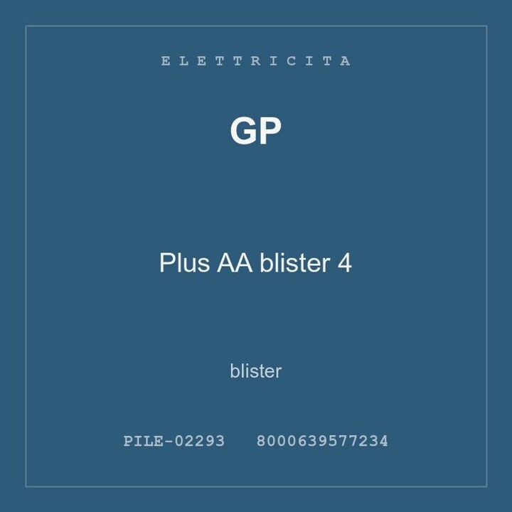 GP Plus AA blister 4 — blister