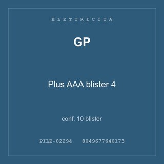 GP Plus AAA blister 4 — conf. 20 blister