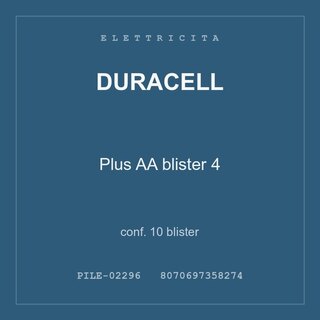 Duracell Plus AA blister 4 — conf. 5 blister