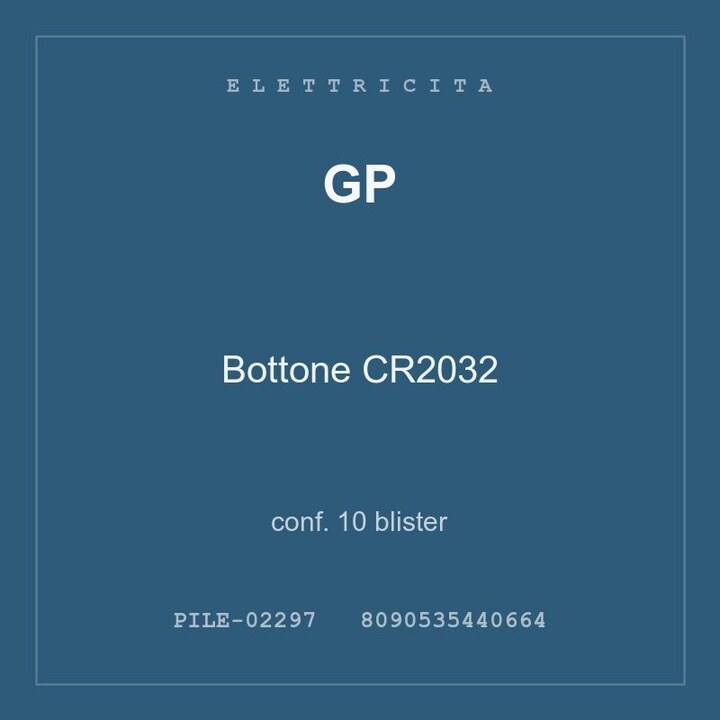 GP Bottone CR2032 — conf. 5 blister