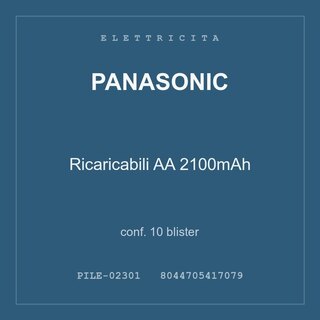 Panasonic Ricaricabili AA 2100mAh — conf. 20 blister