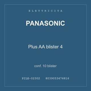 Panasonic Plus AA blister 4 — conf. 5 blister