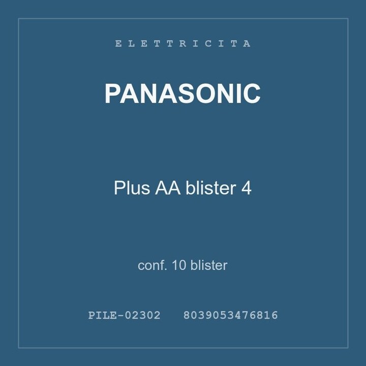 Panasonic Plus AA blister 4 — conf. 5 blister
