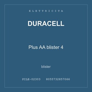 Duracell Plus AA blister 4 — blister
