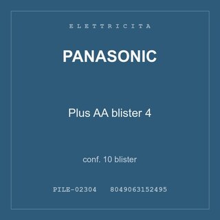 Panasonic Plus AA blister 4 — conf. 20 blister