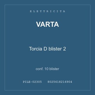 Varta Torcia D blister 2 — conf. 10 blister