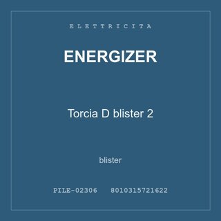 Energizer Torcia D blister 2 — blister
