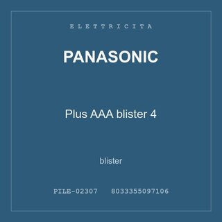 Panasonic Plus AAA blister 4 — conf. 3 pz