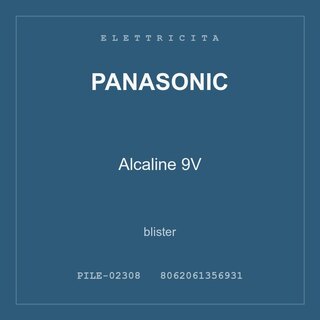 Panasonic Alcaline 9V — blister