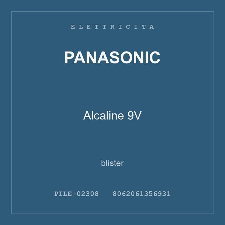 Panasonic Alcaline 9V — blister