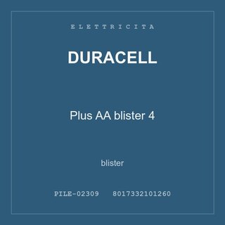 Duracell Plus AA blister 4 — conf. 2 pz