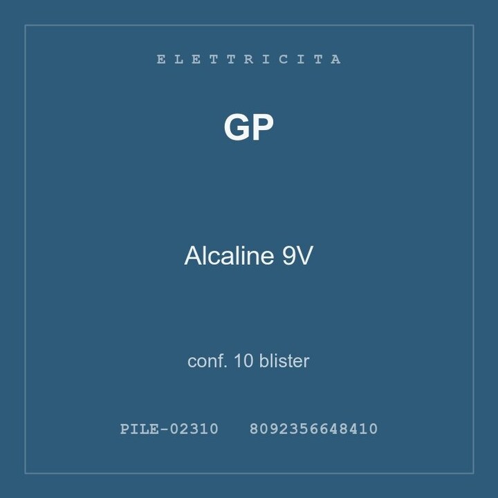 GP Alcaline 9V — conf. 5 blister