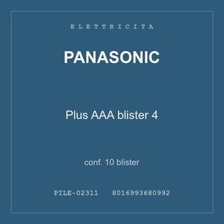 Panasonic Plus AAA blister 4 — conf. 10 blister