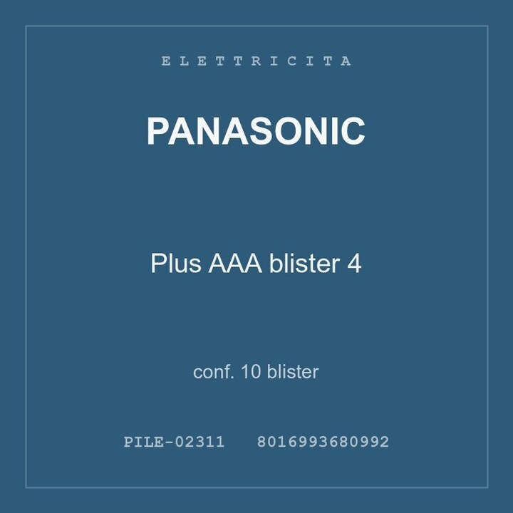 Panasonic Plus AAA blister 4 — conf. 10 blister