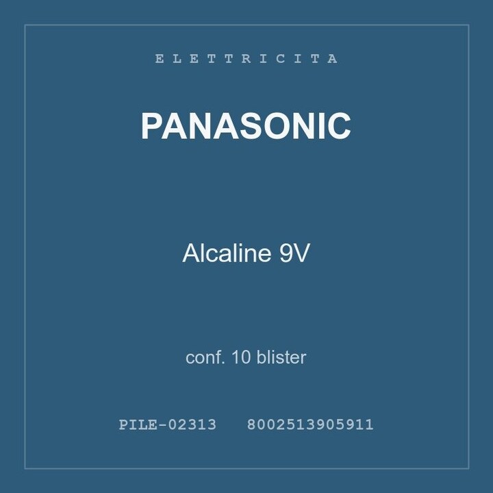 Panasonic Alcaline 9V — conf. 5 blister