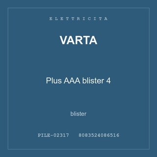 Varta Plus AAA blister 4 — conf. 2 pz