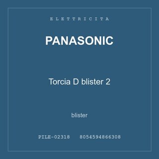 Panasonic Torcia D blister 2 — conf. 3 pz
