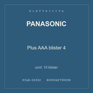Panasonic Plus AAA blister 4 — conf. 5 blister