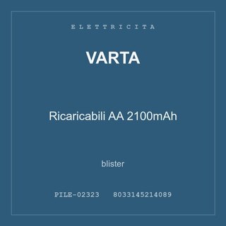 Varta Ricaricabili AA 2100mAh — conf. 2 pz