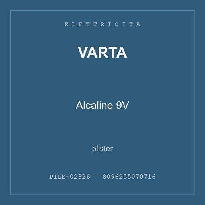 Varta Alcaline 9V — conf. 2 pz