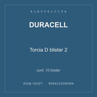 Duracell Torcia D blister 2 — conf. 20 blister